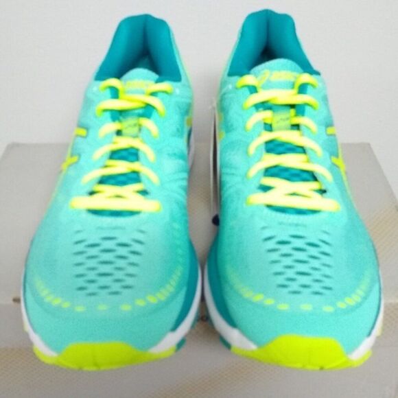 NEW Asics GEL Kayano 23 Womens 6.5 US Medium 37.5 EUR T696N Bright Teal Lime - Picture 4 of 7